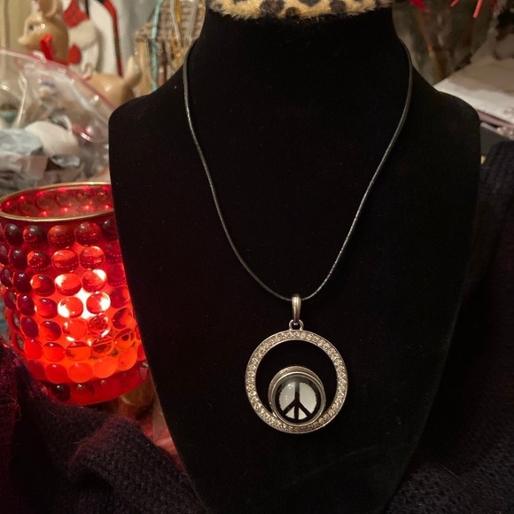Peace snap button jewelry necklace - Picture 2 of 4